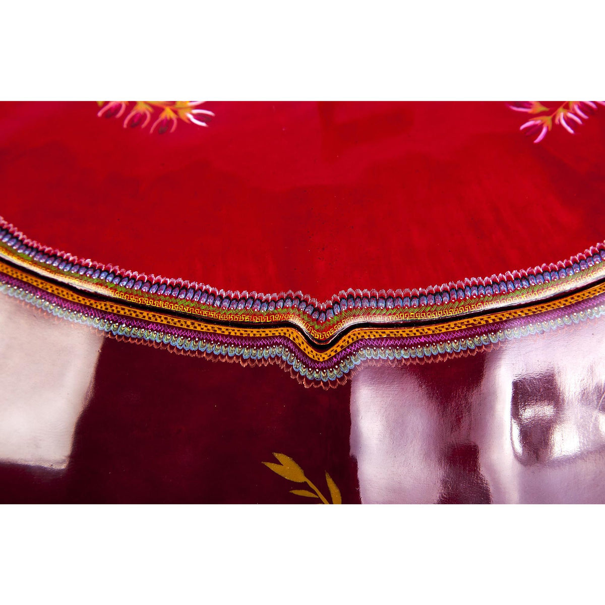 Costurero Vino / Lacquer Mexican Folk Art