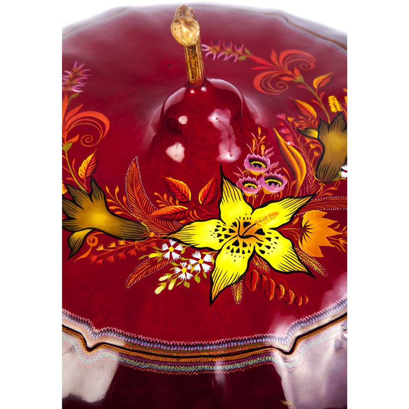 Costurero Vino / Lacquer Mexican Folk Art