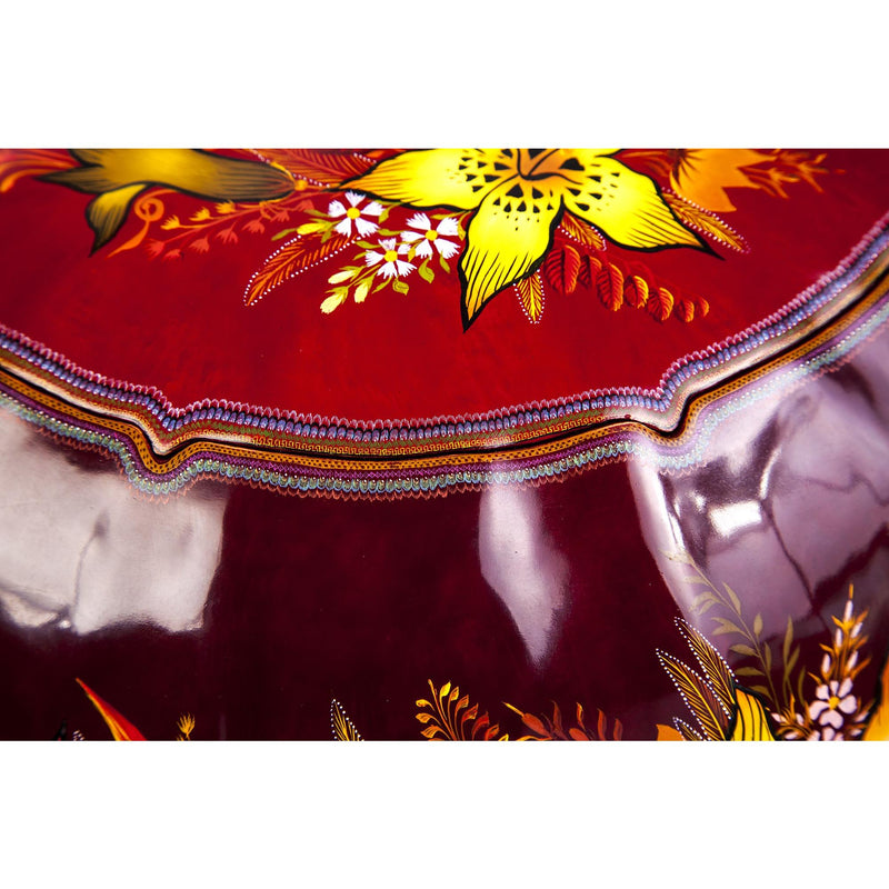 Costurero Vino / Lacquer Mexican Folk Art