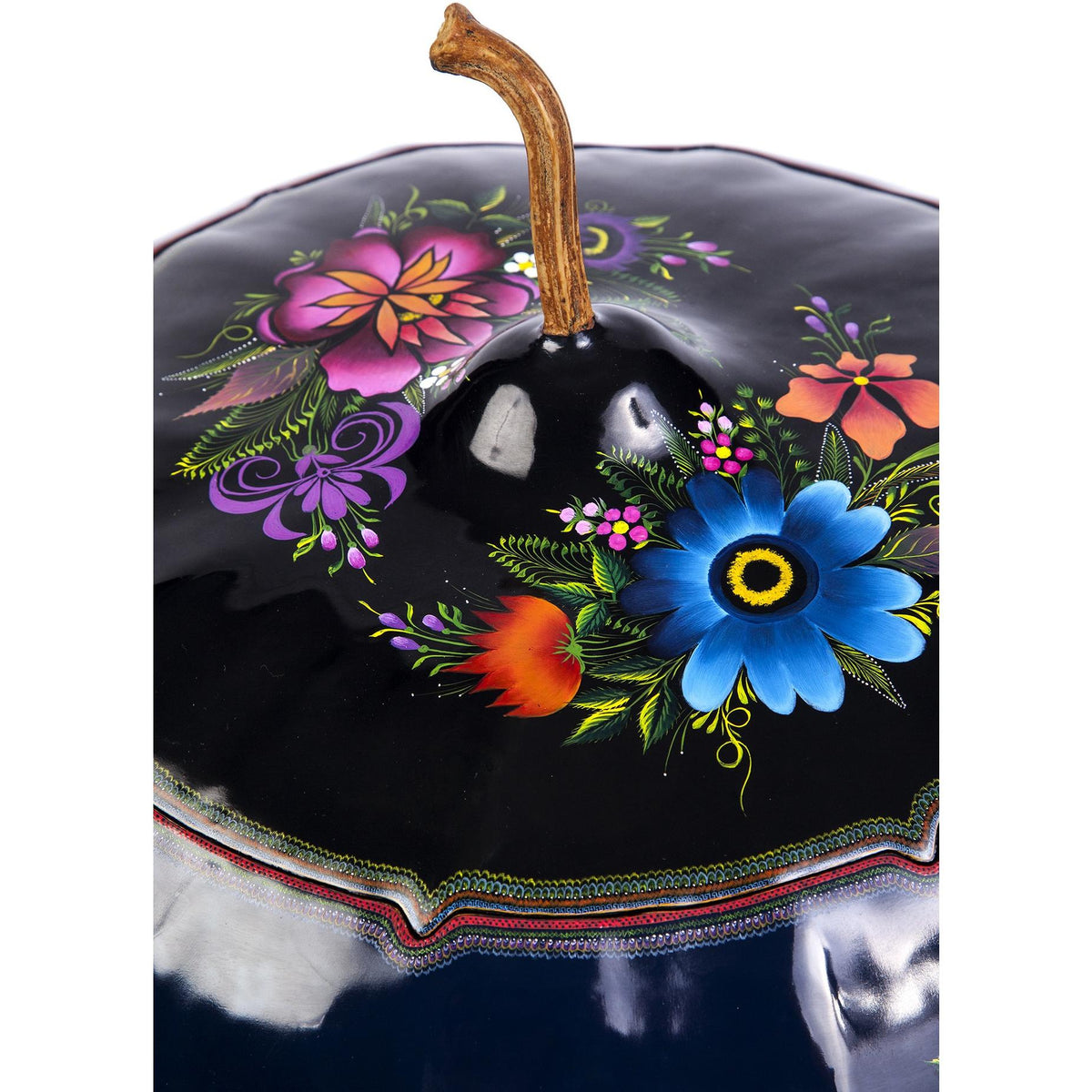 Costurero Azul / Lacquer Mexican Folk Art