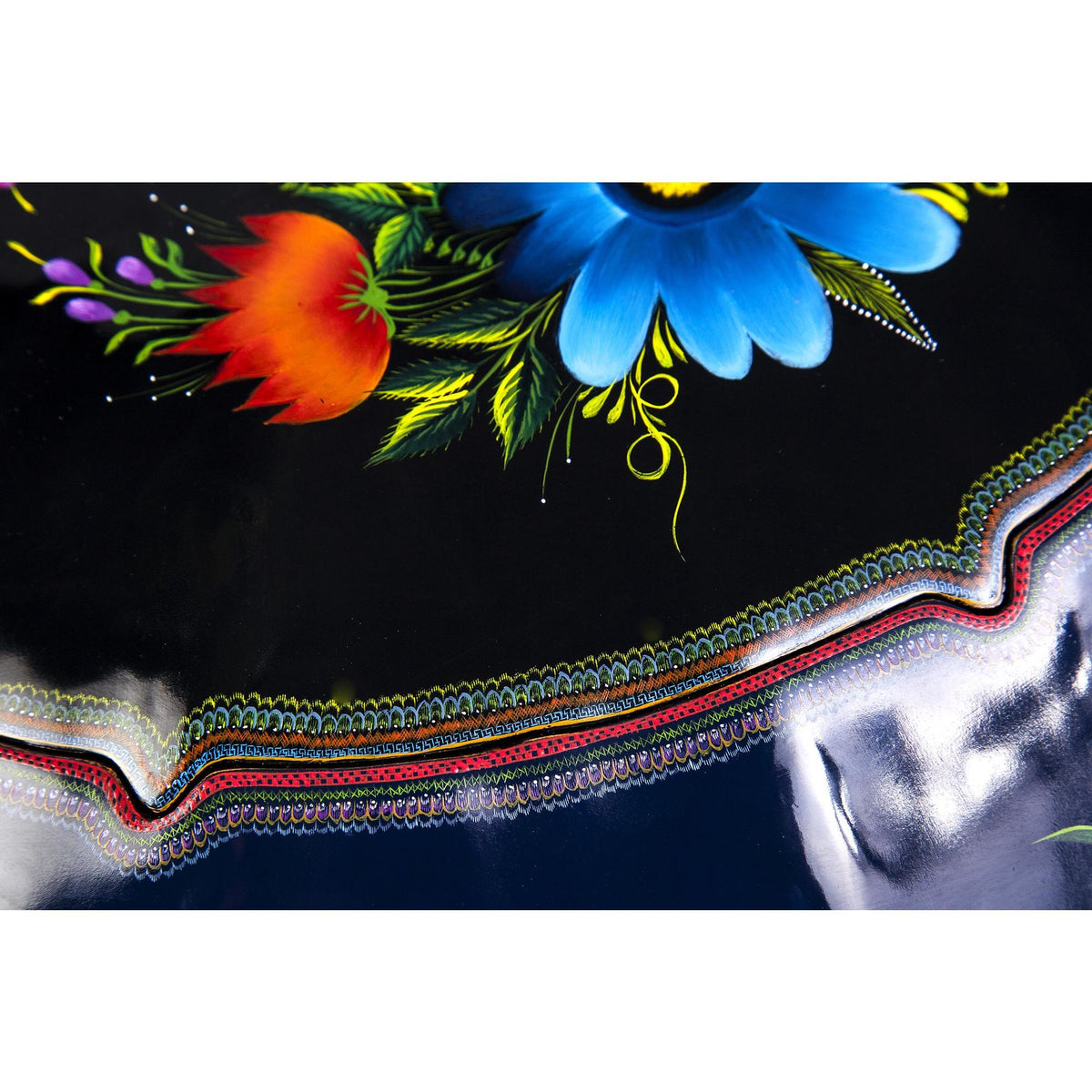 Costurero Azul / Lacquer Mexican Folk Art