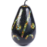 Costurero negro rayado / Lacquer Mexican Folk Art