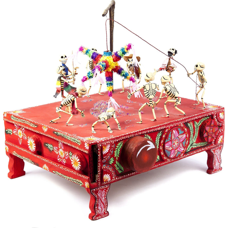 Juego de la Piñata / Mexican Mechanical Folk Art Carton Sculpture