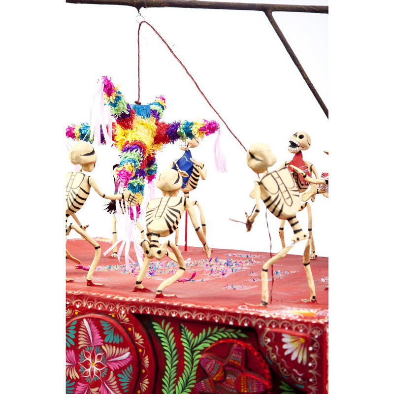 Juego de la Piñata / Mexican Mechanical Folk Art Carton Sculpture