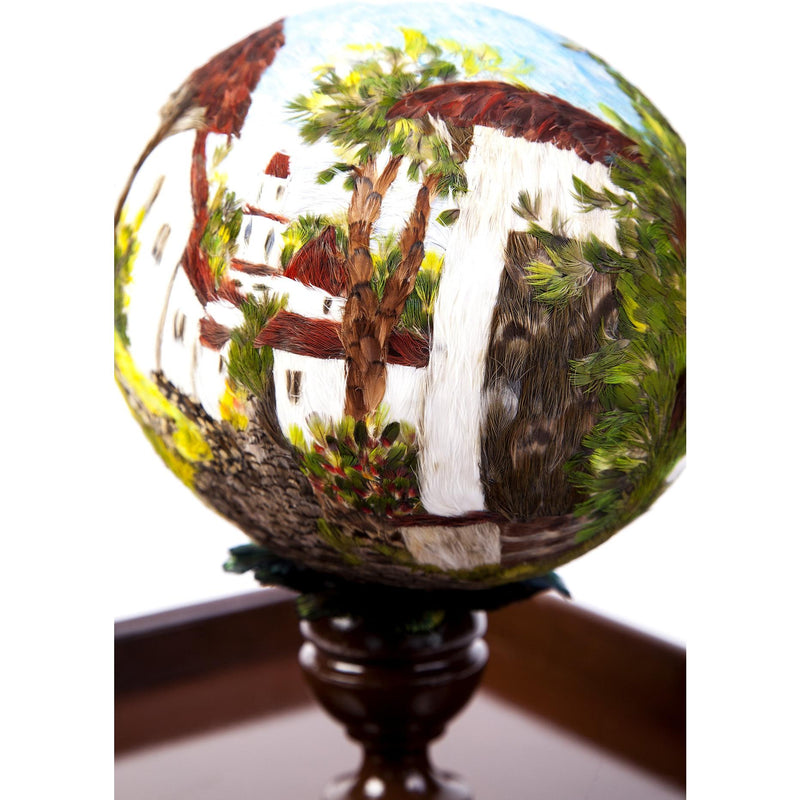 Huevo Avestruz Mariposa Monarca / Mexican Folk Art Featherwork