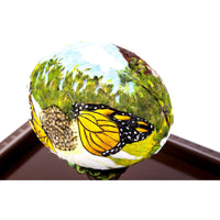 Huevo Avestruz Mariposa Monarca / Mexican Folk Art Featherwork