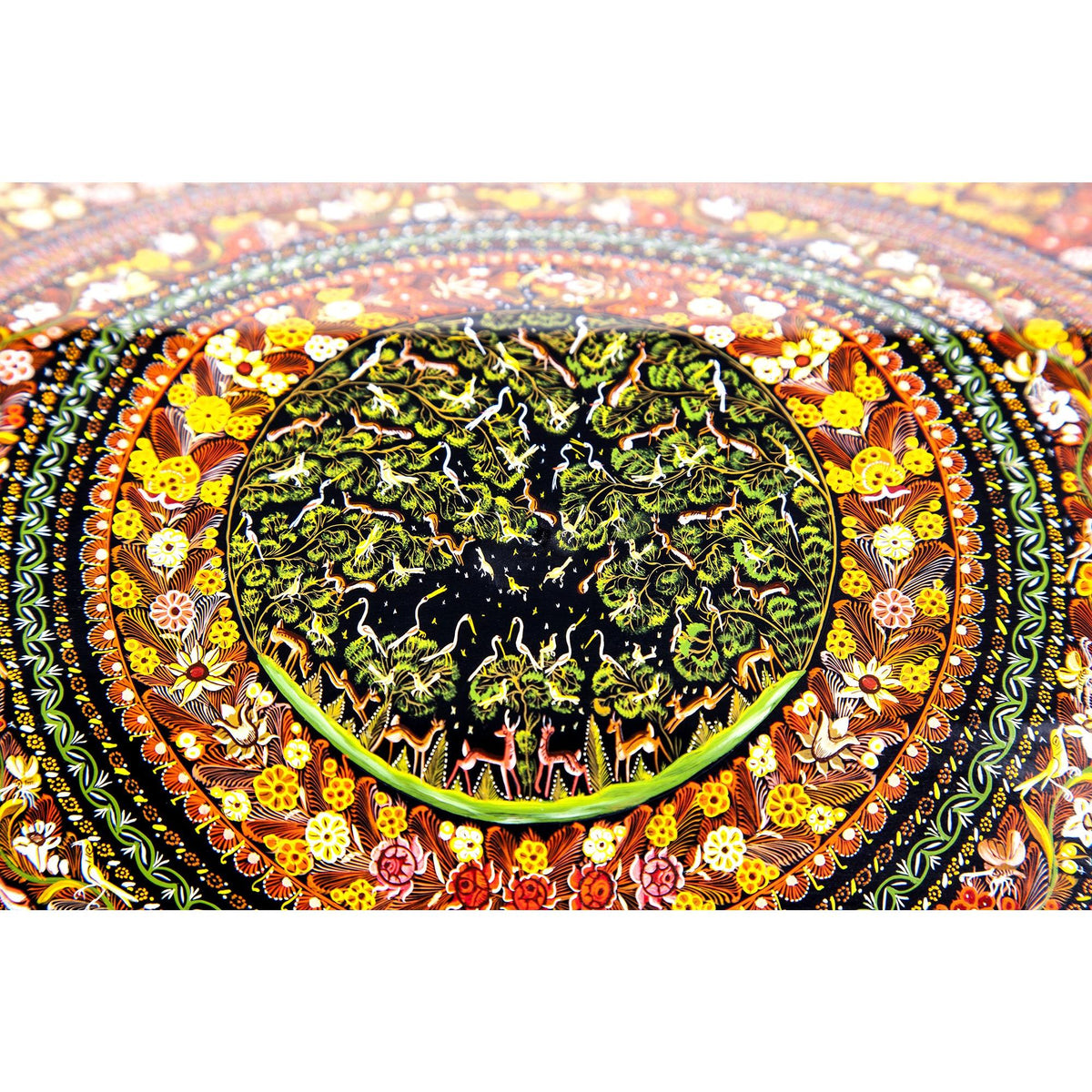 Baul Alhajero / Woodcarving Lacquer Mexican Folk Art