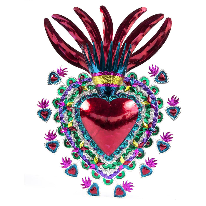 Corazon Frenesi / Tin Mexican Folk Art