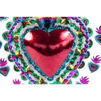 Corazon Frenesi / Tin Mexican Folk Art