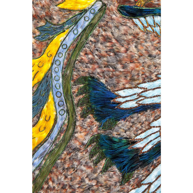 Escudo Guerrero del emperador Ahuizotl / Mexican Folk Art Featherwork