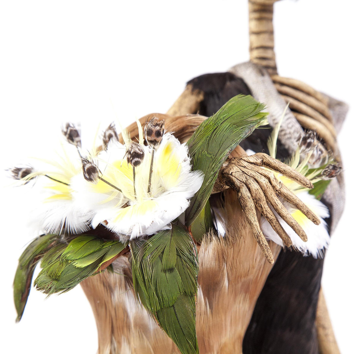 Catrina lista para la Fiesta / Mexican Folk Art Sculpture Featherwork and Ceramics