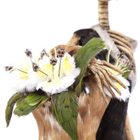 Catrina lista para la Fiesta / Mexican Folk Art Sculpture Featherwork and Ceramics