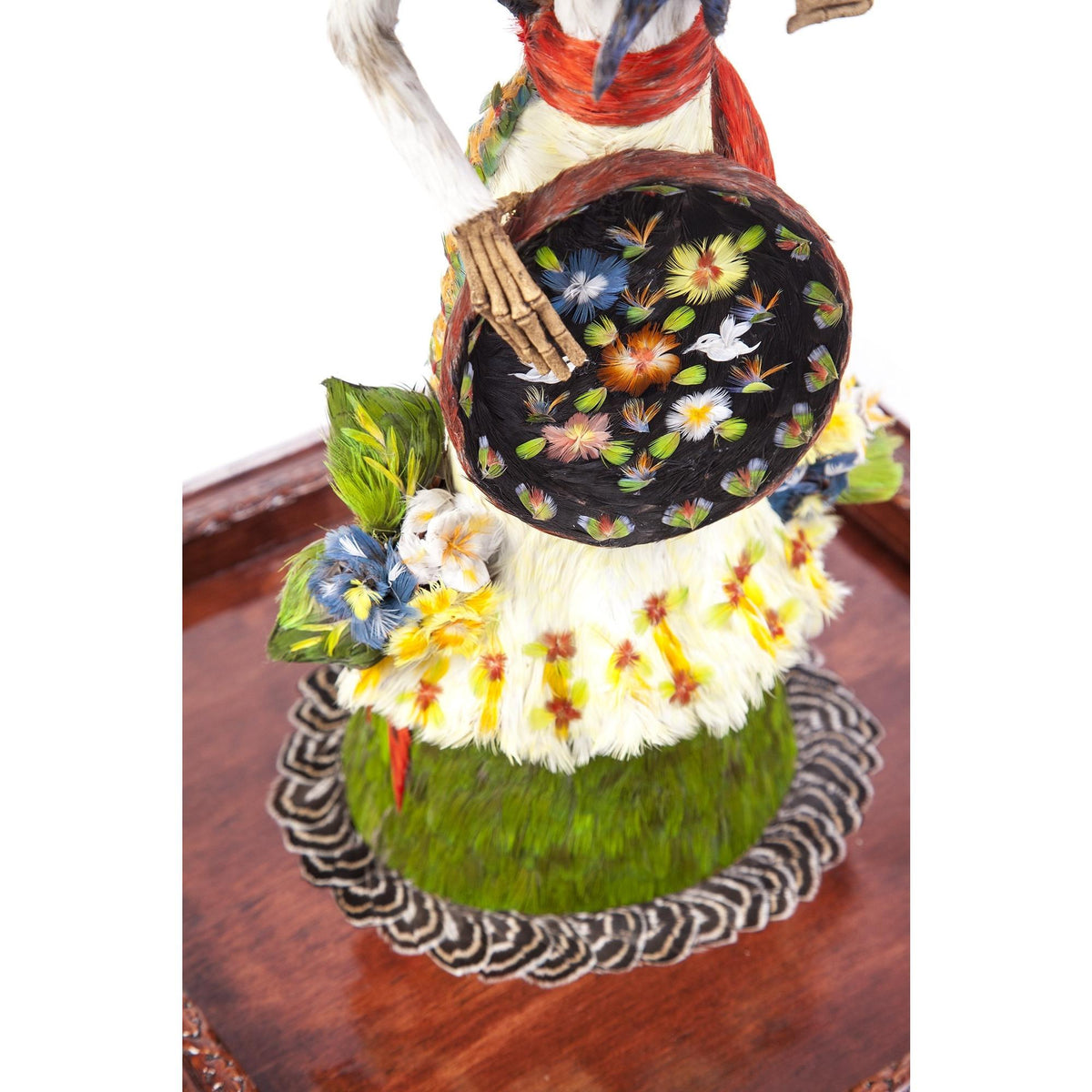 Catrina Vendedora / Mexican Folk Art Sculpture Featherwork and Ceramics