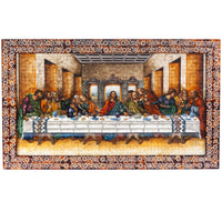 La Ultima Cena Colonial / Mexican Folk Art Inlay Nacre Frame