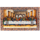 La Ultima Cena Colonial / Mexican Folk Art Inlay Nacre Frame
