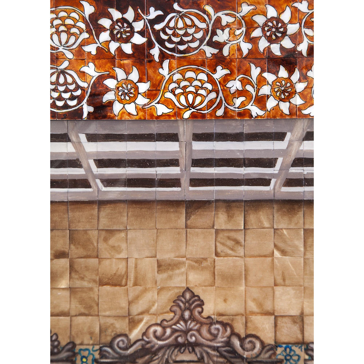 La Ultima Cena Colonial / Mexican Folk Art Inlay Nacre Frame