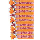 Tapete Miniatura Naranja y Rojo / Textiles Mexican Folk Art Miniature Rug
