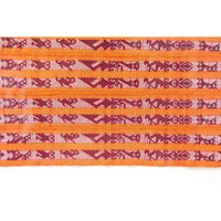 Tapete Miniatura Naranja y Rojo / Textiles Mexican Folk Art Miniature Rug