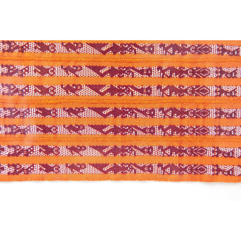 Tapete Miniatura Naranja y Rojo / Textiles Mexican Folk Art Miniature Rug