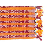 Tapete Miniatura Naranja y Rojo / Textiles Mexican Folk Art Miniature Rug