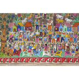 Nacimiento en Xalitla / Amate Paper Mexican Folk Art Painting Frame Nativity
