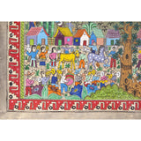 Nacimiento en Xalitla / Amate Paper Mexican Folk Art Painting Frame Nativity