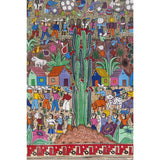 Nacimiento en Xalitla / Amate Paper Mexican Folk Art Painting Frame Nativity