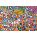 Nacimiento en Xalitla / Amate Paper Mexican Folk Art Painting Frame Nativity
