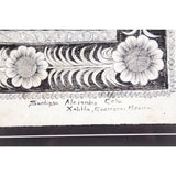 Preparando las festividades del nacimiento / Amate Paper Mexican Folk Art Painting Frame Nativity