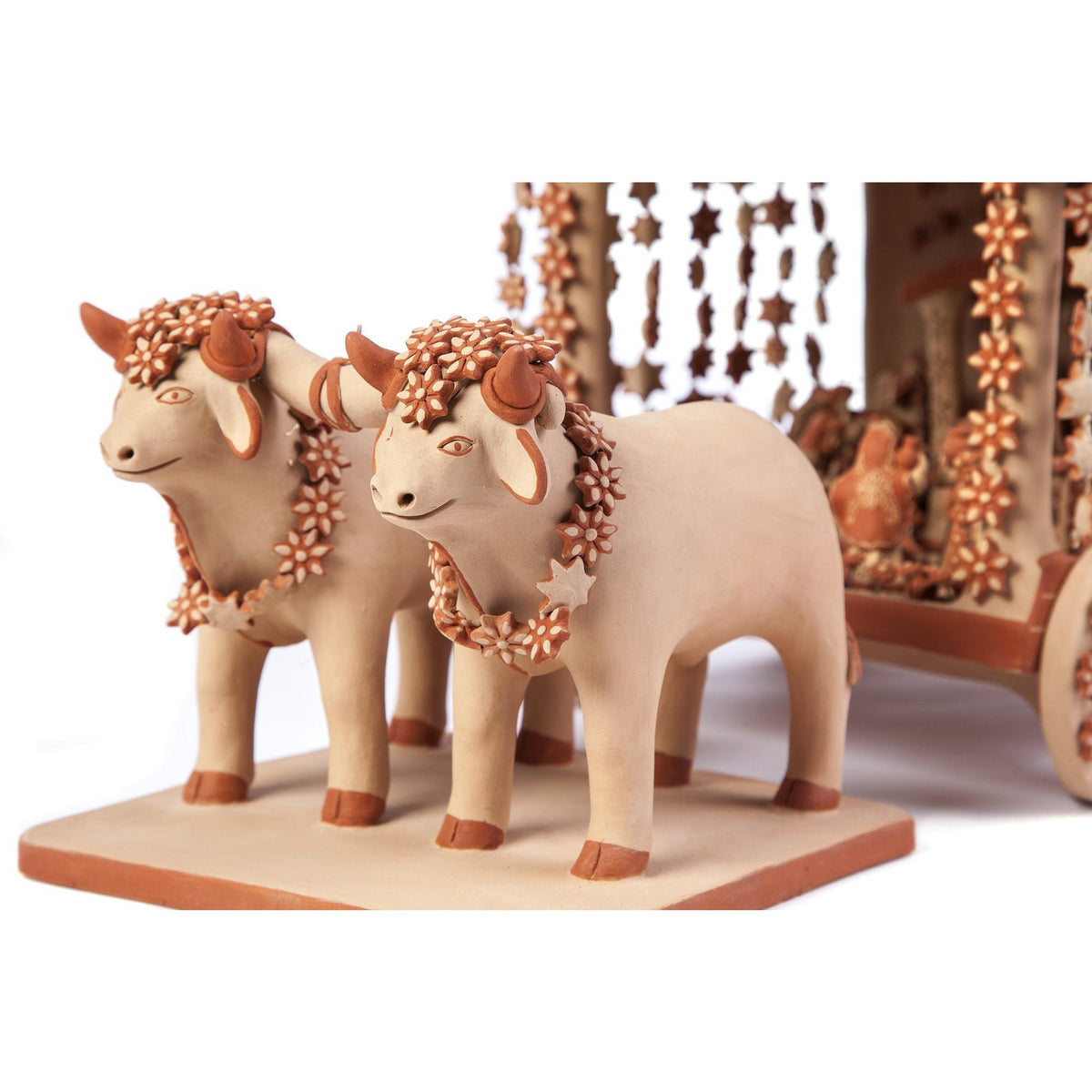 Carreta con Nacimiento / Ceramics Mexican Folk Art Clay Nativity