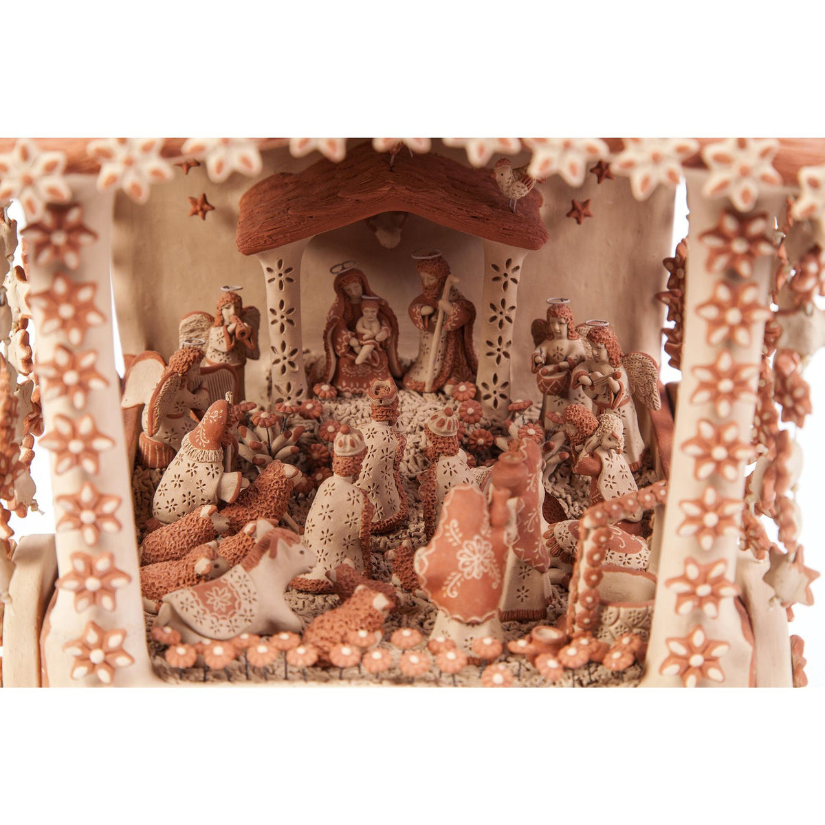 Carreta con Nacimiento / Ceramics Mexican Folk Art Clay Nativity