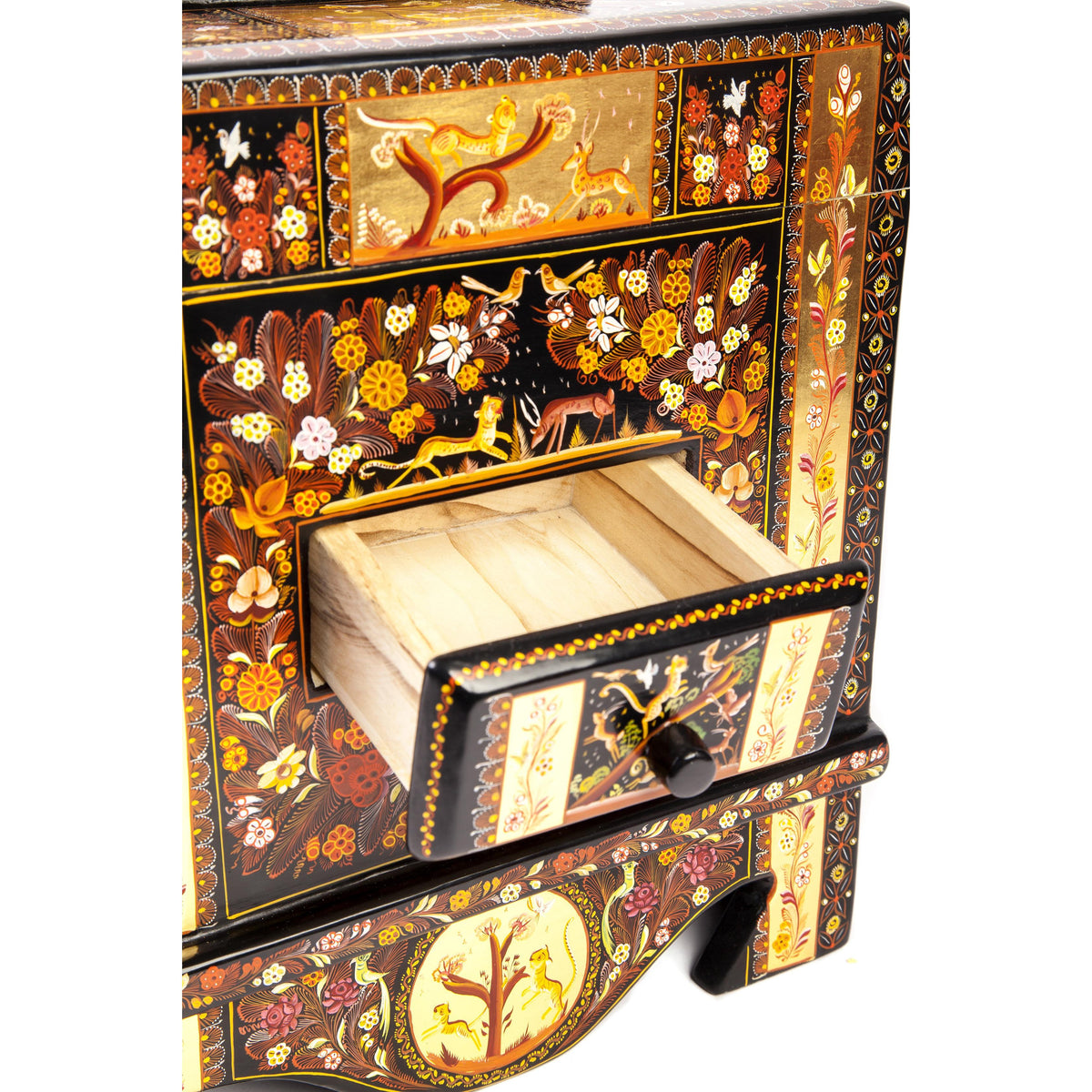 Caja Dorada / Woodcarving Lacquer Mexican Folk Art