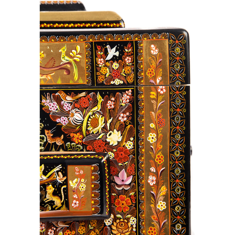 Caja Dorada / Woodcarving Lacquer Mexican Folk Art