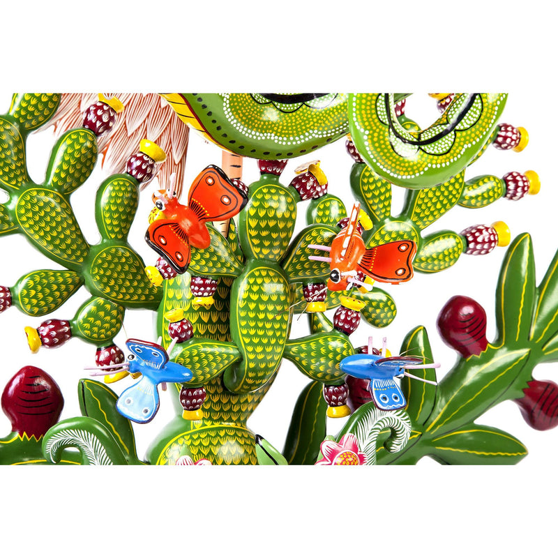 Escudo Nacional / Woodcarving Lacquer Mexican Folk Art