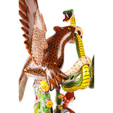 Escudo Nacional / Woodcarving Lacquer Mexican Folk Art