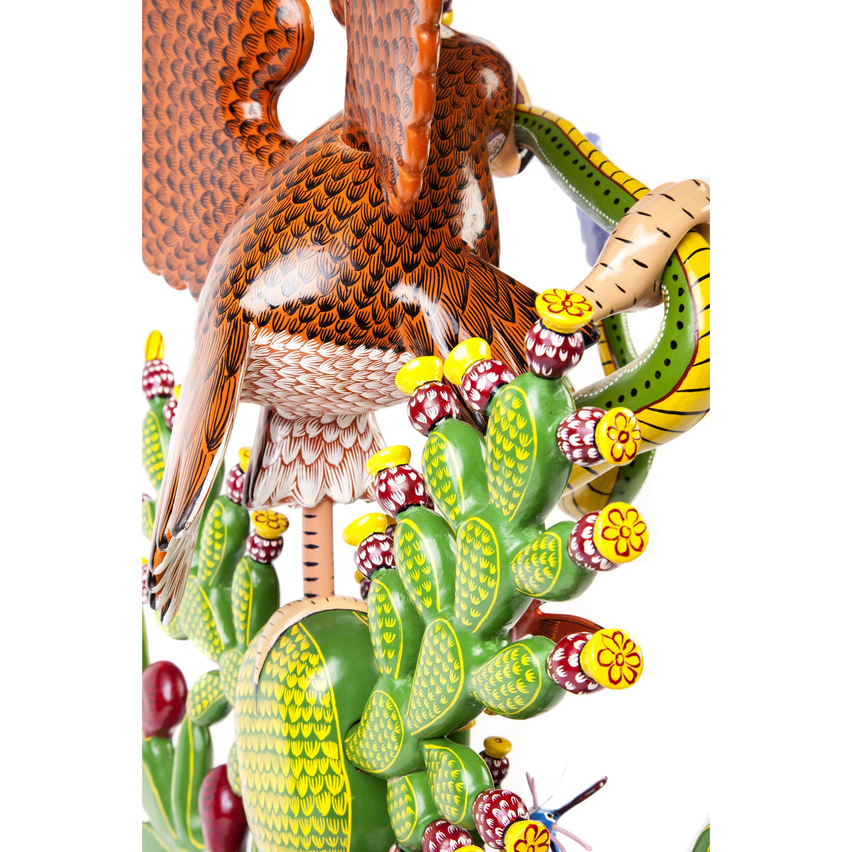 Escudo Nacional / Woodcarving Lacquer Mexican Folk Art