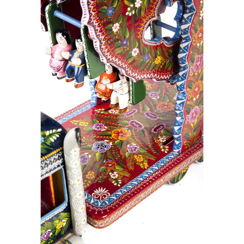 La Rueda de la Fortuna / Woodcarving Lacquer Mexican Folk Art