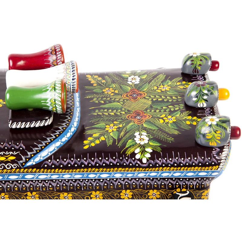 El Autobus / Woodcarving Lacquer Mexican Folk Art
