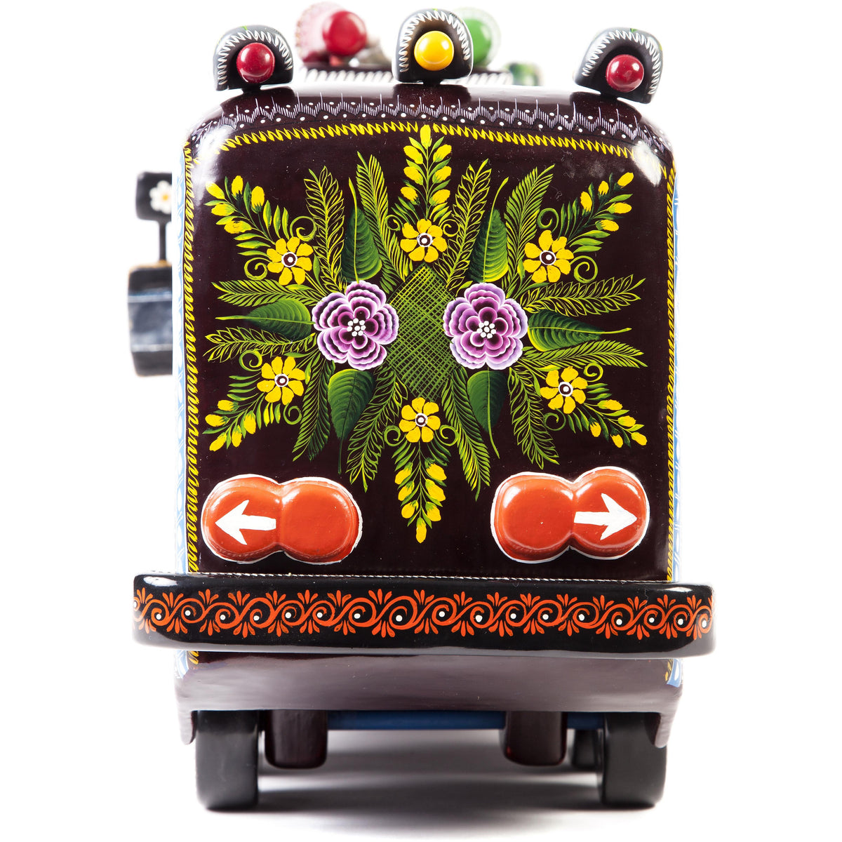 El Autobus / Woodcarving Lacquer Mexican Folk Art