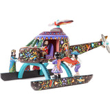 Nacimiento Helicoptero / Woodcarving Mexican Folk Art Sculpture Nativity