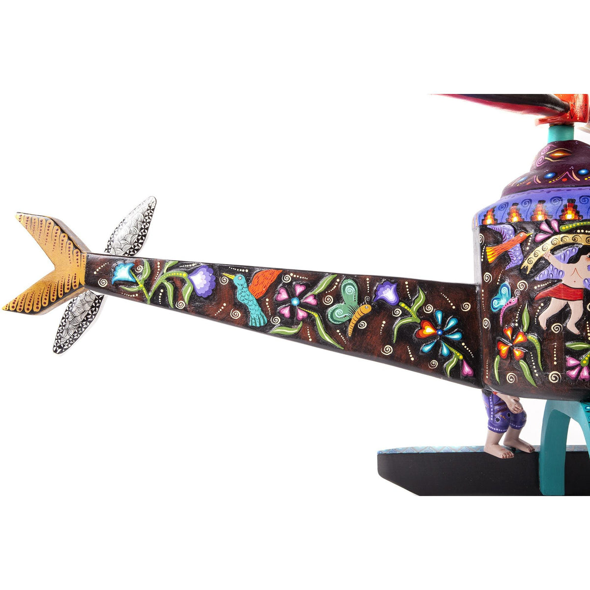 Nacimiento Helicoptero / Woodcarving Mexican Folk Art Sculpture Nativity