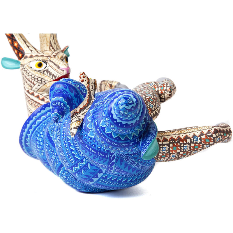 Fusion Caracol-Venado / Woodcarving Alebrije Mexican Folk Art Sculpture