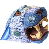Mascara Balam Jade / Woodcarving Alebrije Mexican Folk Art Sculpture