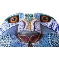 Mascara Balam Jade / Woodcarving Alebrije Mexican Folk Art Sculpture