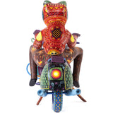 La Vuelta al Mundo / Woodcarving Alebrije Mexican Folk Art Sculpture