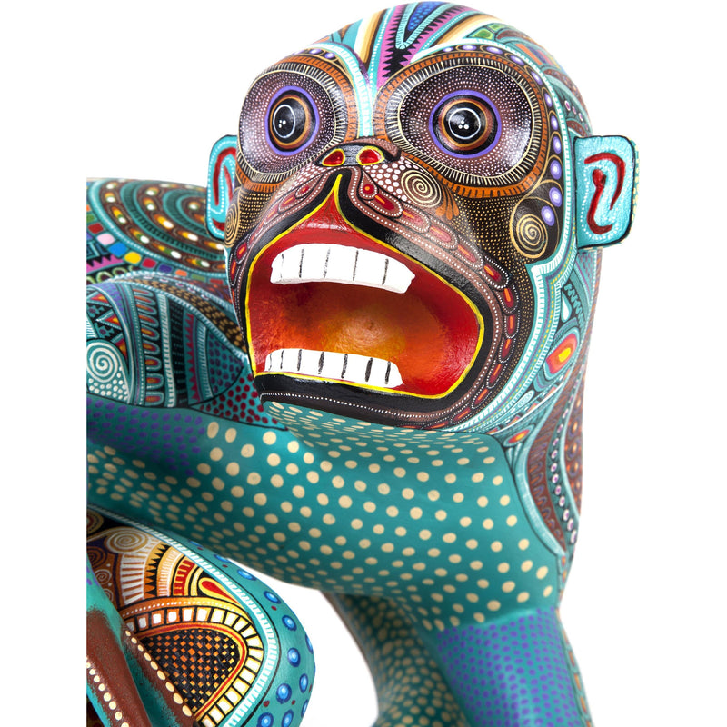 Mono Contento / Woodcarving Alebrije Mexican Folk Art Sculpture