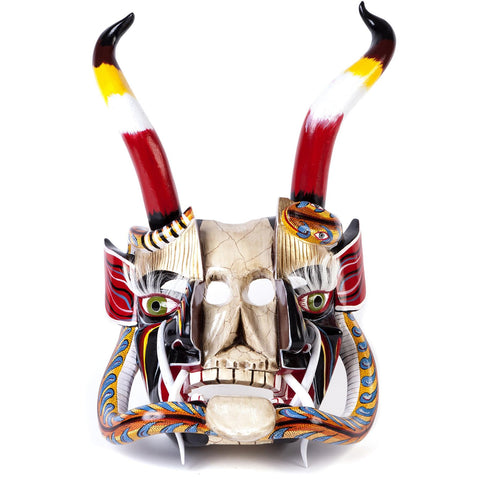 Mascara Diablo Vida y Muerte / Woodcarving Mexican Folk Art Mask