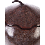 Costurero Cafe Rayado / Lacquer Mexican Folk Art