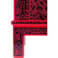 Baul Dia de Muertos / Woodcarving Lacquer Mexican Folk Art