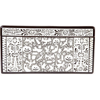 Caja Dia de Muertos / Woodcarving Lacquer Mexican Folk Art